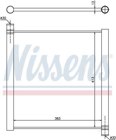 Радиатор охлаждения 68451 NISSENS