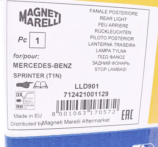 MAGNETI MARELLI 712421001129 Задний фонарь в наличии Хмельницкий