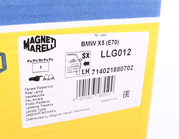 MAGNETI MARELLI 714021880702 Фонарь задний левый внутренний в наличии Одесса