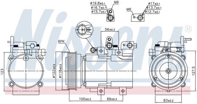 NISSENS 890130 Компрессор кондиционера в наличии Кривой Рог