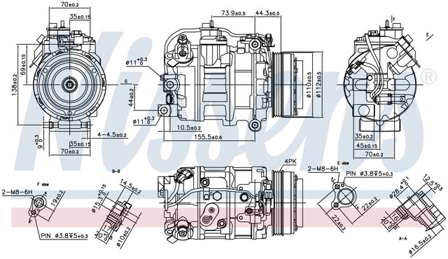 NISSENS 890218 Компрессор кондиционера в наличии Сумы