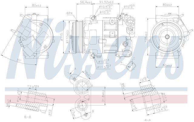 NISSENS 890324 Компрессор кондиционера в наличии Чернигов