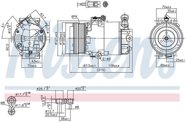 NISSENS 89042 Компрессор кондиционера в наличии Черновцы