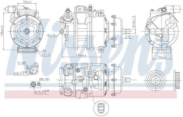 890637 NISSENS Компрессор кондиционера купить в Кривой Рог