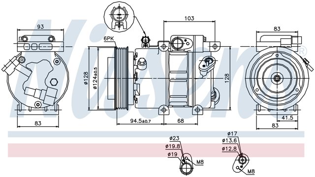 NISSENS 89285 Компрессор кондиционера в наличии Запорожье