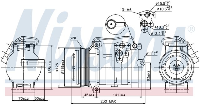 NISSENS 89315 Компрессор кондиционера в наличии Полтава