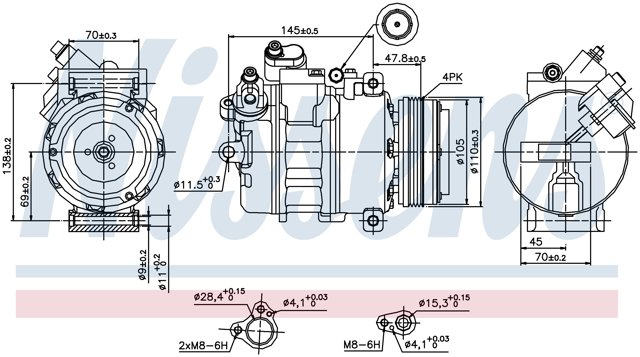 89341 NISSENS Компрессор кондиционера купить в Кривой Рог