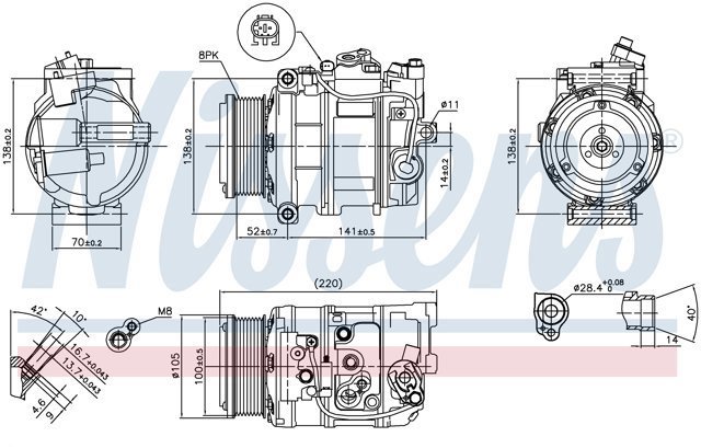 NISSENS 89412 Компрессор кондиционера в наличии Каменское