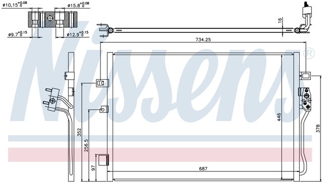 NISSENS 940342 Радиатор кондиционера в наличии Винница