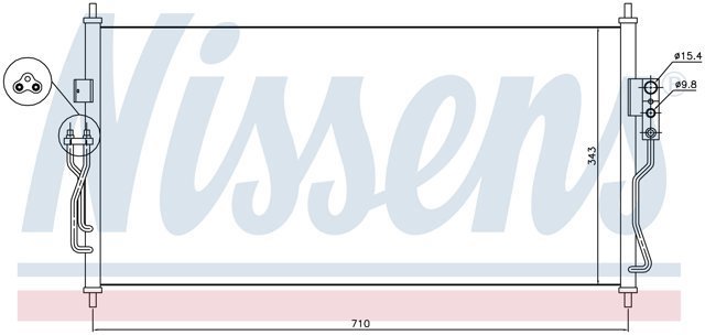 Радиатор охлаждения кондиционера 940363 NISSENS