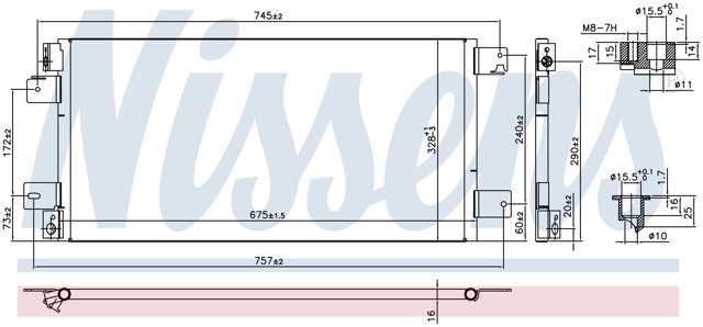 NISSENS 940460 Радиатор кондиционера в наличии Хмельницкий