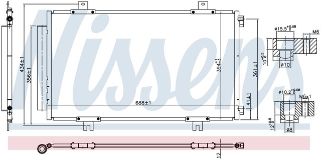 NISSENS 940746 Радиатор кондиционера в наличии Павлоград