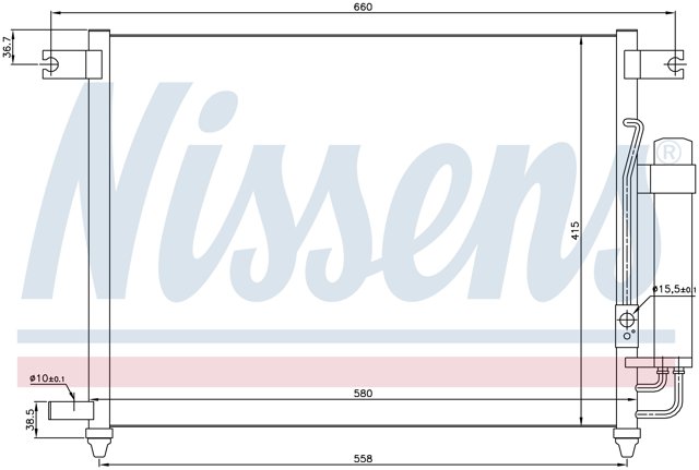 NISSENS 94641 Радиатор кондиционера в наличии Ровно
