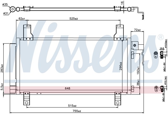 NISSENS 94792 Радиатор кондиционера в наличии Черновцы