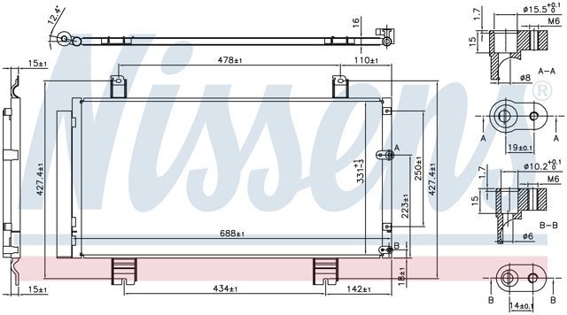 NISSENS 94950 Радиатор кондиционера в наличии Запорожье