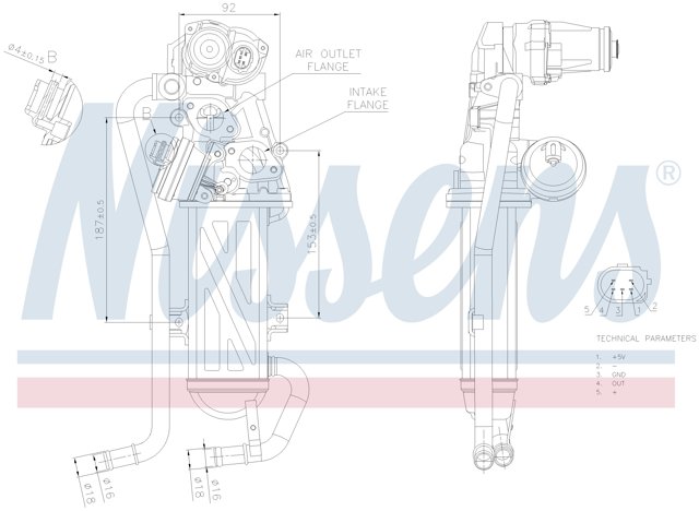 NISSENS 98375 Радиатор системы EGR в наличии Ирпень