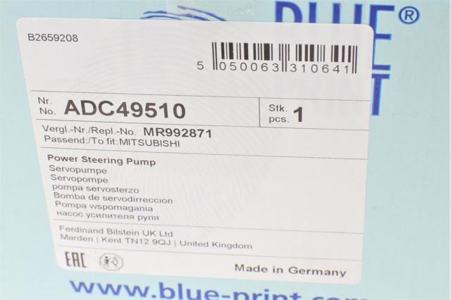 BLUE PRINT ADC49510 Насос гидроусилителя руля (ГУР) в наличии Харьков