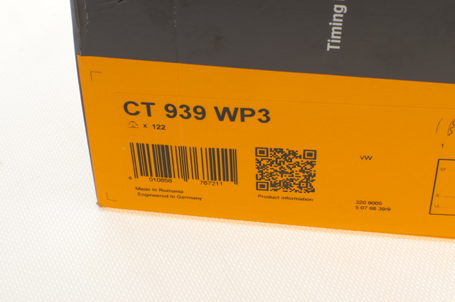 CONTINENTAL CT939WP3 Ремень ГРМ, комплект в наличии Николаев