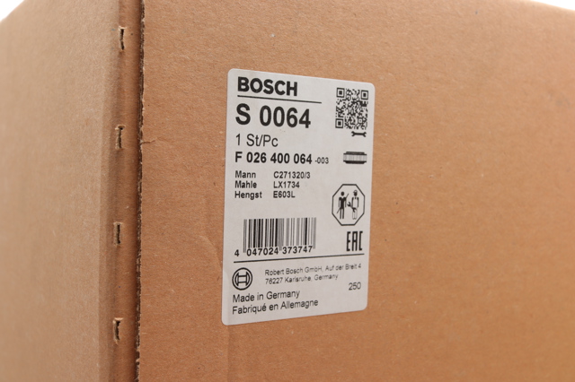 BOSCH F026400064 Фильтр воздушный в наличии Ровно