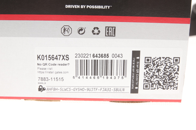 Комплект ремня ГРМ K015647XS GATES