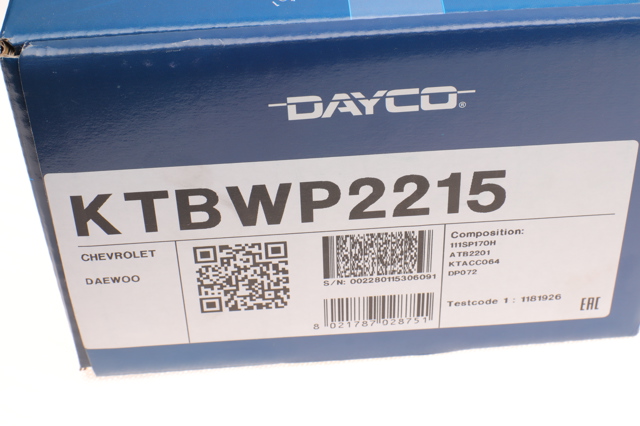 DAYCO KTBWP2215 Комплект ГРМ в наличии Черновцы
