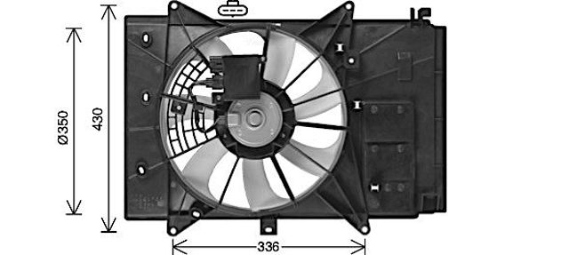 MZ7555 AVA Электровентилятор охлаждения в сборе (мотор+крыльчатка) левый купить в Каменское