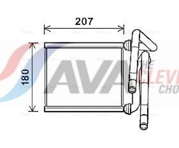 Радиатор отопителя TOA6727 AVA
