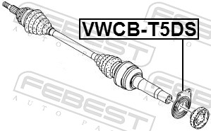 VWCBT5DS FEBEST Подвесной подшипник передней полуоси купить в Запорожье