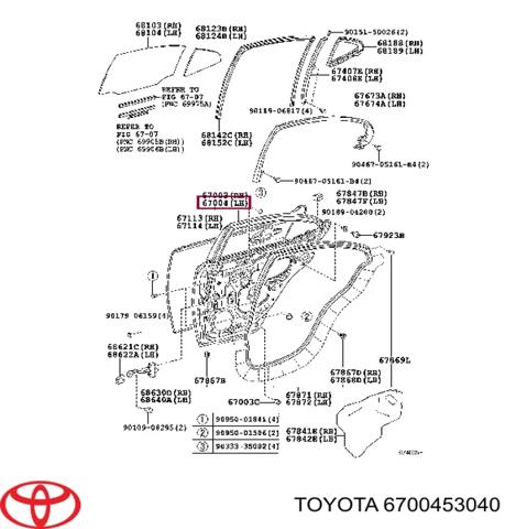 Дверь задняя Lexus IS
