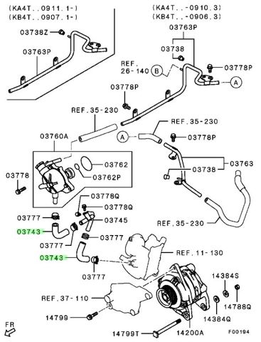 1225A012 MITSUBISHI Шланг (патрубок) вакуумного насоса купить в Винница