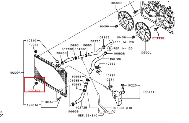 MITSUBISHI 1351A037 Кронштейн (подушка крепления) радиатора нижний в наличии Одесса