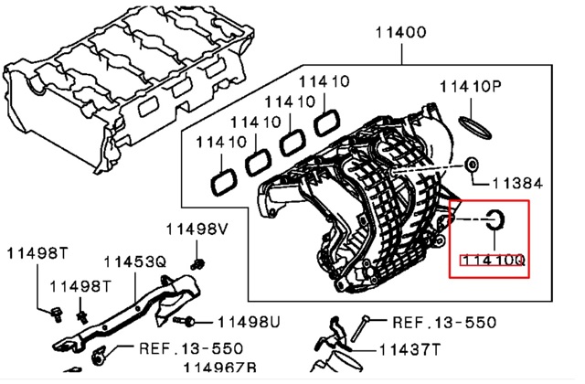 MITSUBISHI 1542A048 Прокладка впускного коллектора в наличии Запорожье