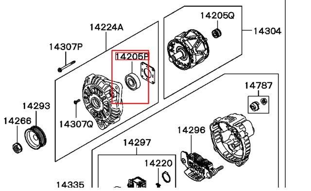 1800A020 Подшипник генератора купить Каменское