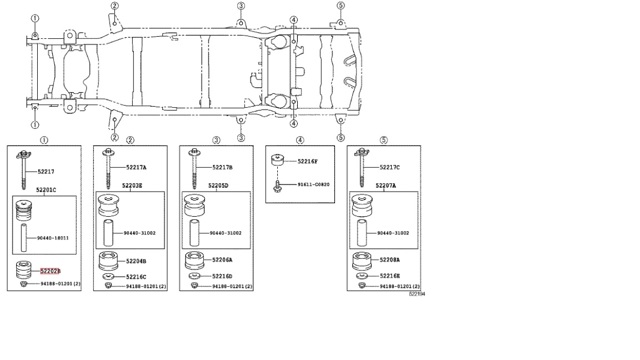 Крепление платформы 5221660060 TOYOTA