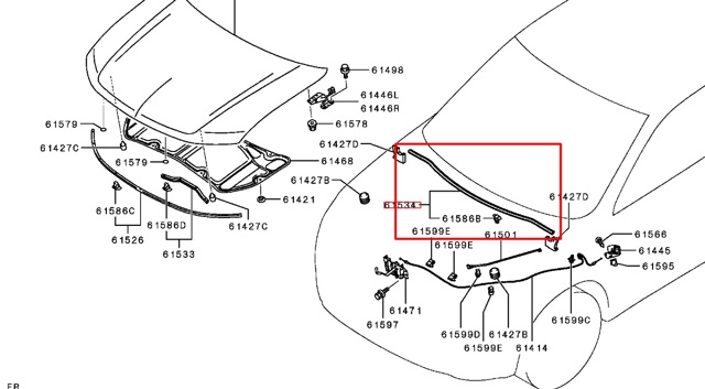 5902A180 MITSUBISHI Уплотнитель капота купить в Николаев