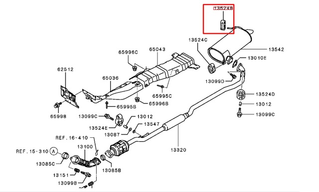MR571053 MITSUBISHI Подушка глушителя купить в Днепр