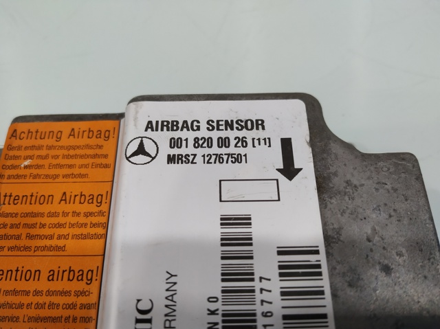 MERCEDES 0018200026 Модуль-процессор управления подушкой безопасности (ЭБУ AIRBAG) в наличии Черновцы