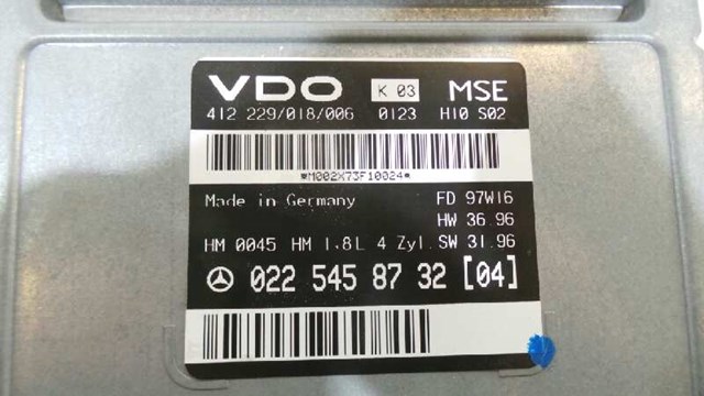 0225458732 MERCEDES Модуль управления (ЭБУ) двигателем купить в Харьков