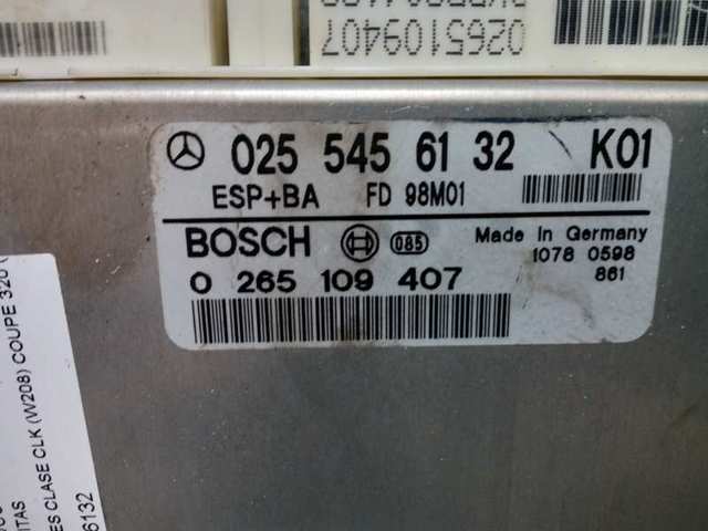MERCEDES 0255456132 Блок управления ESP в наличии Винница