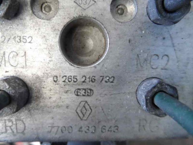 Unidade hidráulico de controlo ABS 0265216732 RENAULT