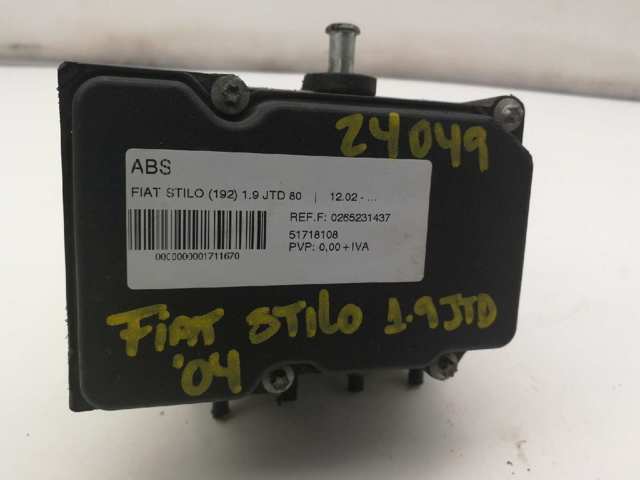 FIAT 0265231437 Блок управления АБС (ABS) гидравлический в наличии Киев