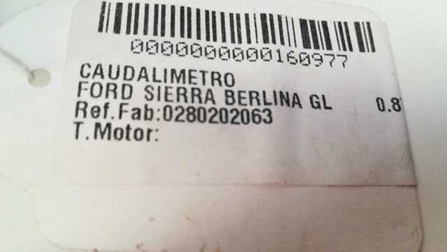 Sensor de fluxo (consumo) de ar, medidor de consumo M.A.F. - (Mass Airflow) Ford Transit 4 T