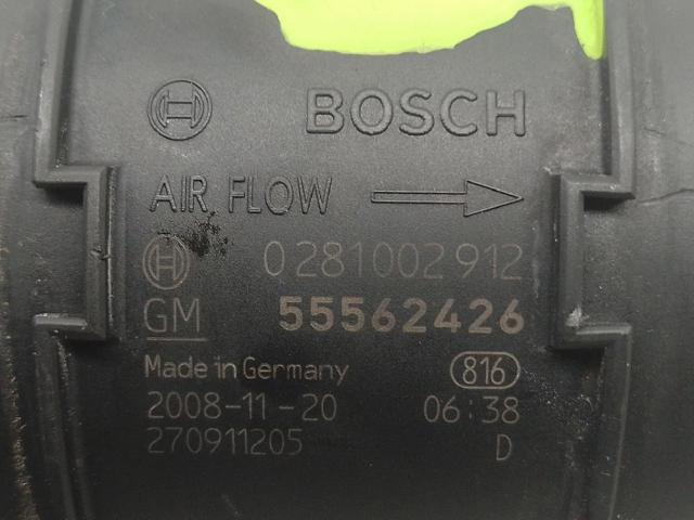 0281002912 OPEL Датчик потока (расхода) воздуха, расходомер M.A.F. - (Mass Airflow) купить в Сумы