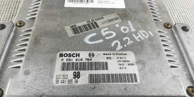 0281010764 PEUGEOT Блок управления двигателем купить в Каменское