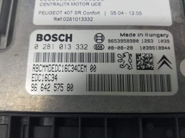 0281013332 PEUGEOT Блок управления двигателем купить в Винница