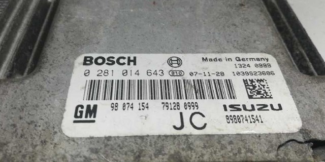 OPEL 0281014643 Блок управления двигателем в наличии Харьков
