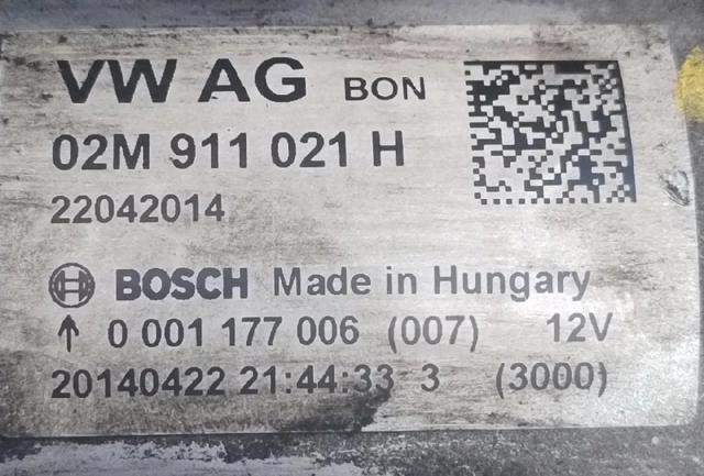 VAG 02M911021HX Стартер в наличии Днепр