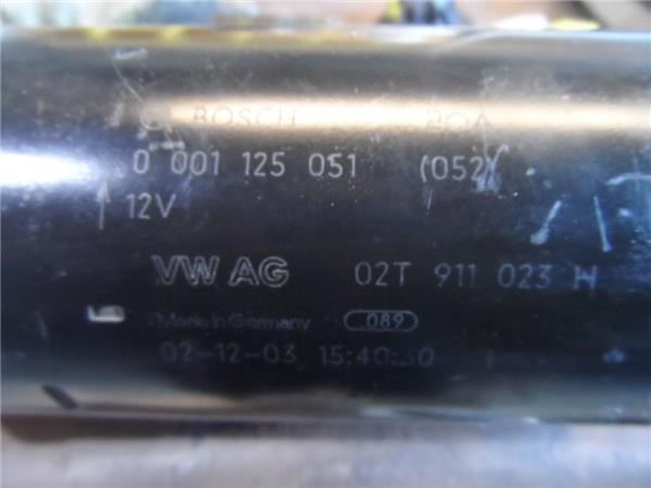 Motor de arranque para skoda fabia i (6y2) (2000-2008) 1.9 sdi asy 02T911023H