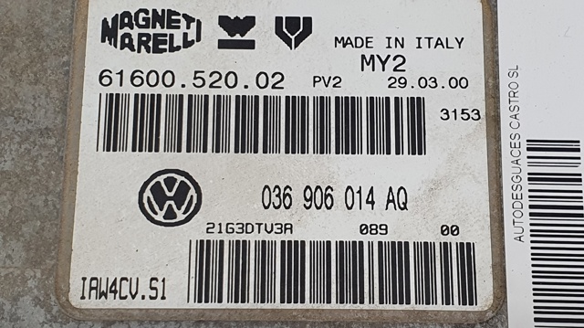 VAG 036906014AQ Блок управления двигателем в наличии Днепр