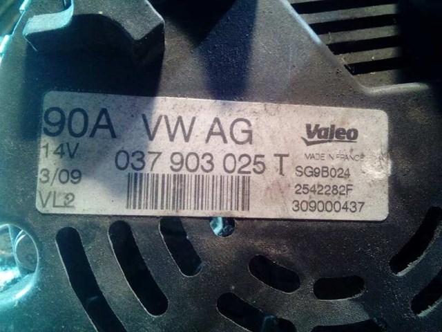 Alternador para volkswagen polo 60 1.4 aud 037903025T